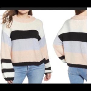 BP colorblock stripe oversized sweater